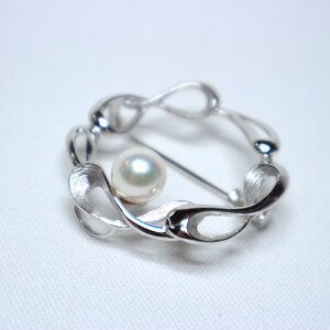 日本産本真珠使用 アコヤ真珠ブローチ(8.0mm珠)【本真珠 あこや真珠 アコヤ真珠 パールブローチ フォーマルアクセサリー パール フォーマル 冠婚葬祭 入園式 卒園式 入学式 卒業式 結婚式