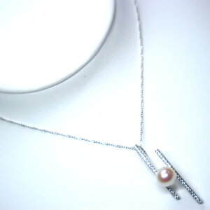 日本産本真珠使用 SVアコヤ真珠ペンダント(7.5mm珠)【本真珠 あこや真珠 真珠 ネックレス パールネックレス ペンダント デザインペンダント 一粒パール シルバー プレゼント シンプル おし
