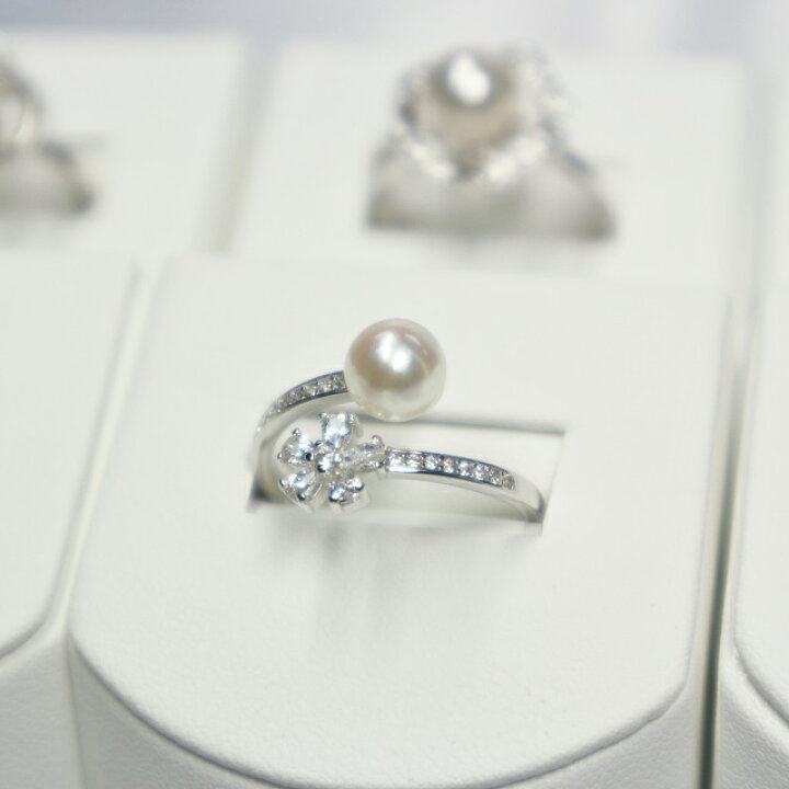 楽天市場 伊勢志摩産本真珠使用 アコヤパールデザインリング 5 5ｍｍ珠 真珠 本真珠 あこや真珠 アコヤパール パール リング 指輪 デザインリング レディース ジルコニア カジュアル シンプル おしゃれ 結婚式 プレゼント 贈り物 大山真珠店