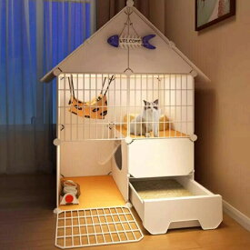キャットケージ 3スタイル 2段 3段 組み立て 収納 ケージ 猫ケージ トイレ付き 引き出し式 留守番 脱走防止 保護 ねこ キャット