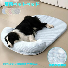 ペットベッド 犬用 春夏 ペットマット 猫 犬用 洗える 枕付きマット ペットクッション 夏 接触冷感素材 ペットシーツ 滑り止め