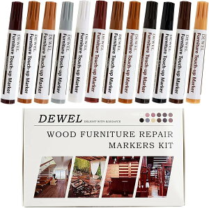 【12%OFF券+P5倍★マラソン限定】DEWEL 木製家具 補修 家具補修 補修マーカー 補修ペン かくれんぼう かくれん棒 木の床 ドア補修 傷修復 テーブル 机 フローリング 12色 キズ補修マーカー 床