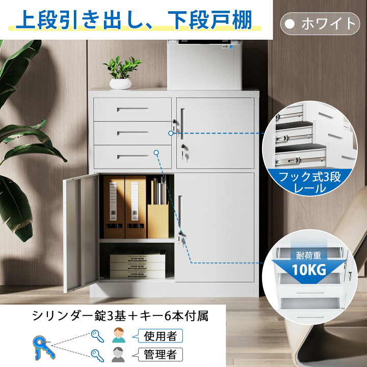 楽天市場】【オフィス収納☆連結可能】DEWEL スチール ロッカー 書庫 