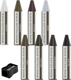【ギフト応援SALE！10倍Px8％OFF】 『8色セット』 フローリング 補修 クレヨン 8色 ネジ穴 補修 床 補修 かくれん棒　鉛筆削りフローリング 補修 クレヨン 木製の床 家具 ドアの擦り傷の修復