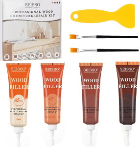 【マラソンP10倍UP・10%OFF券】 SEISSO フローリング 補修 補修クリーム 45Ml 4色入り 製品キズ補修 木製品 キズ直し キズ隠し 木工 ドア 床 傷 すりキズ用 汚れ ひび割れ 釘目補修