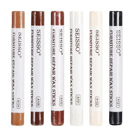 【ギフト応援SALE！10倍Px8％OFF】フローリング補修 床/ドア補修 傷 穴 塗装剥がれ補修 キズ消し キズ隠し 木製家具補修セット 家具補修マーカー 6色補修棒 フローリング 床 ドア 家具補修 キズ隠し あらゆる木材に使用 木の表面でも簡単に復元