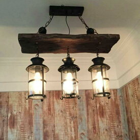 【冬支度応援-P5倍＆8％OFF】 1年保証 ペンダントライト天然木 ランタン型 インテリア照明 天井照明 LED 3灯 北欧風 おしゃれ カフェ 工業系 （無 電球）