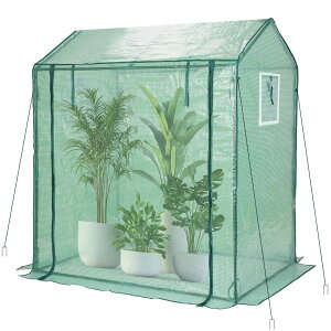 【ハロウィンフェアP8倍&10%OFF】 1年保証 DEWEL ビニールハウス ビニール温室 大型 組立簡単 6つ網付き 植物温室 保温 防水 組立簡単 虫よけ ガーデンハウス 農園 家庭 菜園用 園芸用 ガーデ