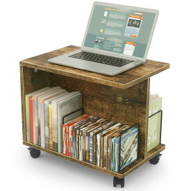 【新年特価祭！5倍P＆8%OFF券】 サイドワゴン サイドテーブル キャスター付き 移動可能 4本仕切付き 2段 天板付き オープンタイプ デスクワゴン 机下ワゴン ファイルワゴン ロータイプ 書類ラック パソコンラック オフィスワゴン 収納ラック コンパクト