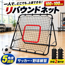 【15％OFF券+P5倍】CYFIE リバウンドネット 折りたたみ可能 サッカー 練習 一人 100×100cm 野球 サッカー フットサル 野球 バスケ 練習 トレーニング 跳ね返り 組立簡単 リバウンドネット用砂袋2個付き 室内 屋外兼用 プレゼント