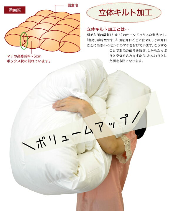楽天市場】【3月中はエントリーで全品P10倍】 羽毛布団 クイーンサイズ 