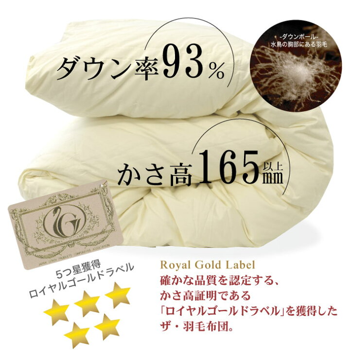楽天市場】【3月中はエントリーで全品P10倍】 羽毛布団 シングルサイズ 