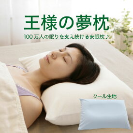 【楽天1位】 王様の夢枕 （枕カバー 付） 枕界の王様！むにゅふわ感触で優しく頭を支える 安眠枕 【枕 高い 高め 高めの枕 小さい枕 柔らかい 柔らかめ 柔らかい枕 洗える 高さ 調整 まくら マクラ ビーズ枕 王様の枕】 敬老の日