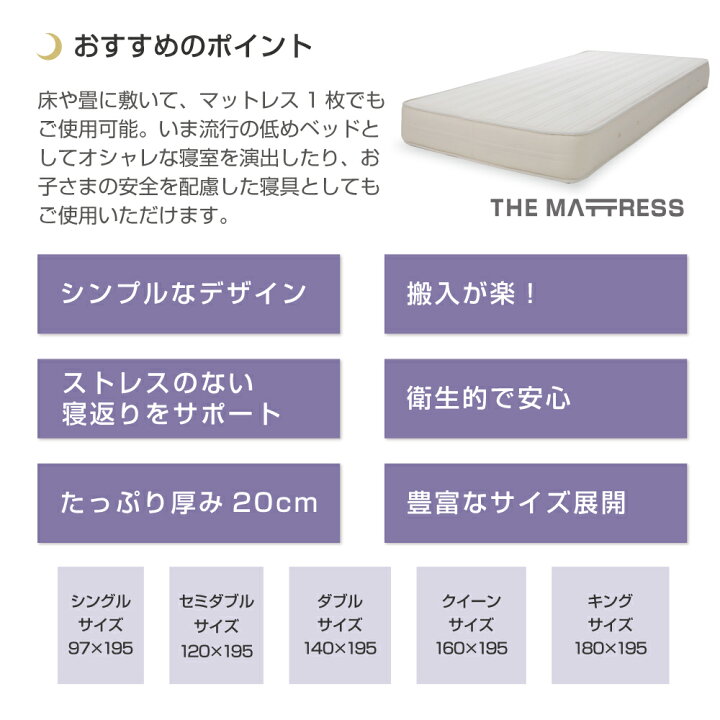 楽天市場】THE MATTRESS（ザ・マットレス） ポケットコイル スプリング 