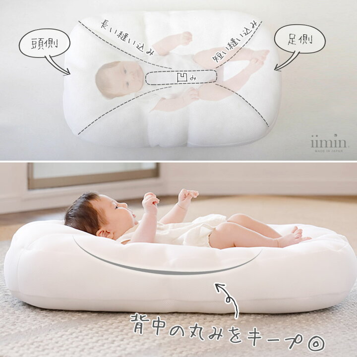 楽天市場】iimin Cカーブベビーベッド 赤ちゃんが安心する姿勢を保つ  