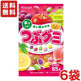 送料無料春日井製菓 つぶグミ 80g×6袋 メール便