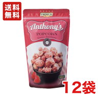 送料無料 旭製菓 アンソニーズ ポップコーン ストロベリー味 50g×12袋