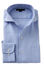 イタリアンカラー ワイドカラー メンズ ドレスシャツ 長袖ワイシャツ 青 ビジネスシャツ カッターシャツ おしゃれ Yシャツ オフィス | ワイシャツ シャツ ビジネス 長袖 綿100% トールサイズ 高級 ビジネス テレワーク
