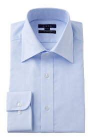 ドレスシャツ 長袖ワイシャツ ワイドカラーシャツ メンズ おしゃれ オシャレ Yシャツ ブルー 青|ワイシャツ シャツ 高級 ビジネス カッターシャツ ビジネスシャツ ビジネスワイシャツ シンプル オックスフォード 綿100%