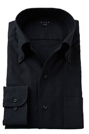 イタリアンカラー シャツ メンズ ドレスシャツ 長袖 高級 ワイシャツ|おしゃれ ビジネス 綿100% ボタンダウンシャツ ブラック 黒 Yシャツ カッターシャツ ボタンダウン ビジネスシャツ 大きいサイズ からみ織り テレワーク 在宅 紳士 コットン