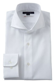 ドレスシャツ 長袖ワイシャツ ホリゾンタルカラーシャツ メンズ おしゃれ オシャレ Yシャツ ホワイト 白|ワイシャツ シャツ 高級 ビジネス カッターシャツ ビジネスシャツ 大きいサイズ ビジネスワイシャツ シンプル 綿100%