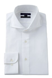 ドレスシャツ 長袖ワイシャツ ホリゾンタルカラーシャツ メンズ おしゃれ オシャレ Yシャツ ホワイト 白|ワイシャツ シャツ 高級 ビジネス カッターシャツ ビジネスシャツ ビジネスワイシャツ オックスフォード シンプル 綿100%