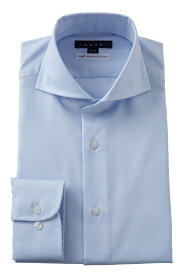 ドレスシャツ 長袖ワイシャツ ホリゾンタルカラーシャツ メンズ おしゃれ オシャレ Yシャツ ブルー 青|ワイシャツ シャツ 高級 ビジネス カッターシャツ ビジネスシャツ 大きいサイズ ビジネスワイシャツ シンプル 綿100%