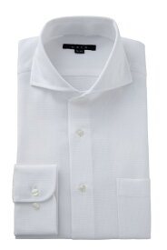 ドレスシャツ 長袖 ワイシャツ ホリゾンタルカラーシャツ ホワイト 白 ビジネスシャツ メンズ おしゃれ Yシャツ 高級 | ホリゾンタルカラー シャツ ビジネス カッターシャツ 大きいサイズ トール 冷感 ビジネスワイシャツ テレワーク