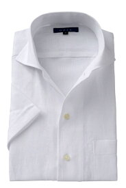 父の日 半袖ワイシャツ イタリアンカラーシャツ ドレスシャツ ワイシャツ ワイドカラー リネンシャツ Yシャツ 白 ビジネス 高級 | イタリアンカラー メンズ シャツ おしゃれ 麻 カッターシャツ ビジネスシャツ 速乾 半袖 無地