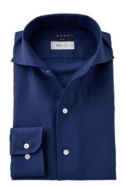 ワイシャツ ドレスシャツ メリノウール100% | イタリアンカラー第一ボタンあり ワイドカラー ブルー 青 メンズ 高級 おしゃれ 長袖 メンズドレスシャツ パーティー ノーアイロン イージーケア 大きいサイズ 自転車