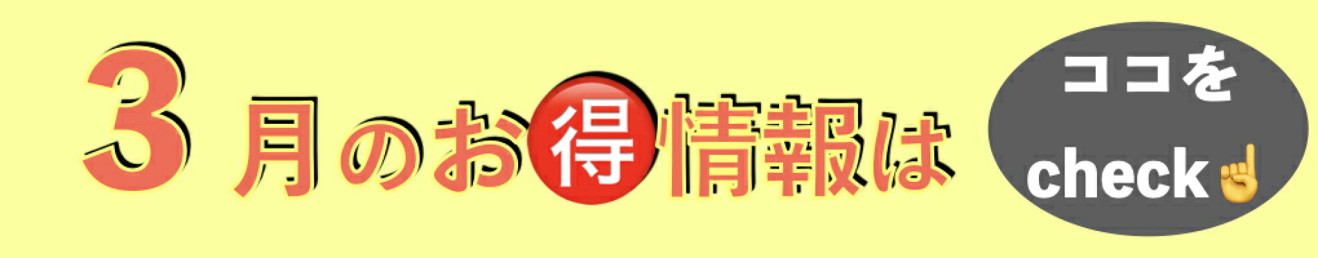 今月のお得情報