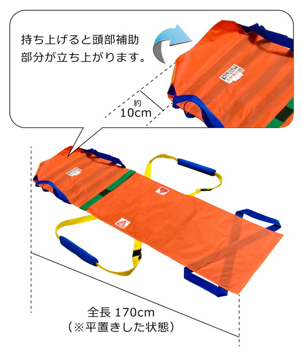 楽天市場】日本製簡易 布担架 救護用ベルカ担架 ベルカ BELKA-SB160A 