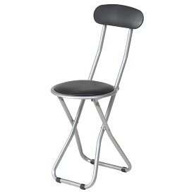 【7月1日10時まで全品エントリーでP10倍！】折りたたみ パイプチェア スリム ブラック 合皮 88625 パイプスリムチェアー FB-32BK(1010BK) 不二貿易