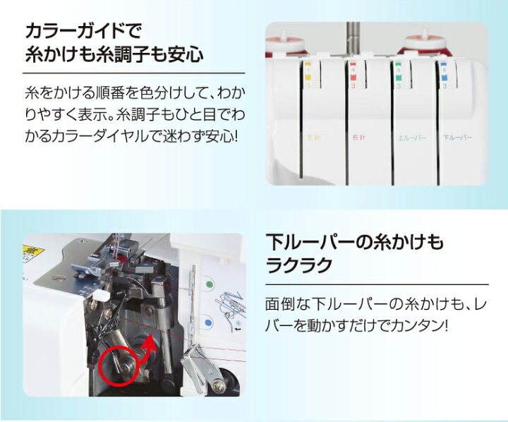 楽天市場】【P3倍！4/4 13時まで】2本針4本糸 S-800DF S800DF ロック 