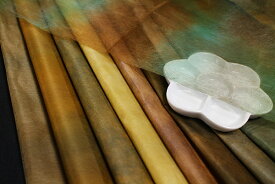 薄典具むら染め　茶系おまかせ