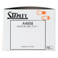 スタンレー A4958 24V 21W S25 STANLEY ELECTRIC S25 BAU15S アンバーキュウ