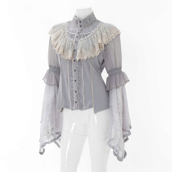 ozz oneste オッズオネスト 姫袖薔薇刺繍ブラウス