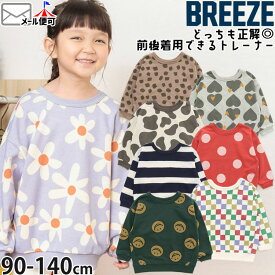 BREEZE DAISUKIトレーナー どっちも正解 前後着用可 総柄 ベビー キッズ ジュニア 男の子 女の子 トップス トレーナー ダイスキ スウェット 裏毛 長袖 子供 子供服 春 秋 冬 小学生 保育園 幼稚園 通園 通学 おしゃれ かわいい ブリーズ 90-140cm J411023【メール便対象】