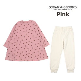 ○激アツ福袋3点4900円○ 長袖パジャマ ルームウェア 水玉 OCEAN&GROUND オーシャンアンドグラウンド 【 1121602 】【 90 100 110 120 130 140 】 かぶり 被り 部屋着 子供 子供服 キッズ ベビー 女の子 春秋