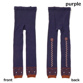 【50%OFFセール】【メーカー価格3740円】zuppa di zucca レギンス スパッツ ジオメトリック柄 10分丈 ワンピースの下に履く 日本製 女の子 ベビー キッズ ジュニア 秋冬 ボトムス 子供服 ズッパディズッカ 80 90 95 100 110 120 130 140 150 160 グレー 紫 36503656