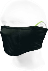 NAROO MASK （ナルーマスク）F1s 接触冷感素材の夏用スポーツマスク エチケットマスク (ブラック)