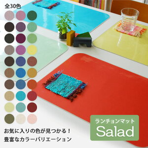 ランチョンマット 和美SAVY サラダ 日本製 選べる30色 シンプル 撥水 ビニール プラスチック 拭くだけ テーブル 洗える