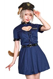 レディアニマル ポリス×犬　　[コスプレ 警官 衣装 コスチューム 可愛い キュート セクシー 大人女性 衣装 なりきりコスチューム ハロウィン 衣装 パーティー イベント]【_529676】