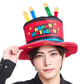 ハピバ カラフルケーキハット　　[誕生日 コスプレ 帽子 かぶりもの バースデーケーキ 仮装 誕生日パーティー お祝い 誕生日会 撮影会 自撮り 主役 卒業式 イベント]【C-0887_914099】