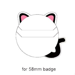 58mm�ʃo�b�W�p �L���b�g �J�o�[ �u���b�N ���� �� �ʃo�b�` �P�[�X �L �˂� �l�R �� �Ƀo �f�R���[�V����