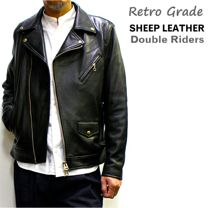 楽天市場】Retro Grade 羊革ダブルライダース SHEEPSKIN DOUBLE RIDERS 