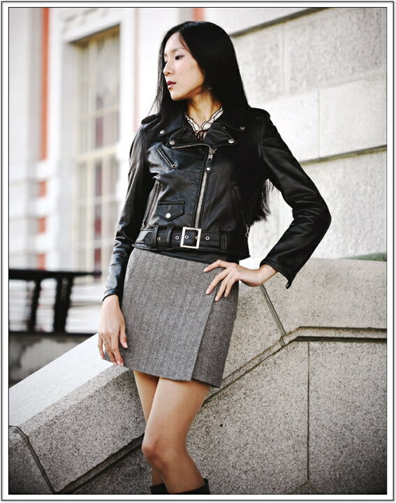 楽天市場】ショット Schott 218W WOMENS LAMB ONESTAR RIDERS  