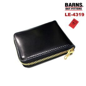 BARNS(バーンズ)　コードバンレザーラウンドジップショートウォレットLE4319N (二つ折り財布)