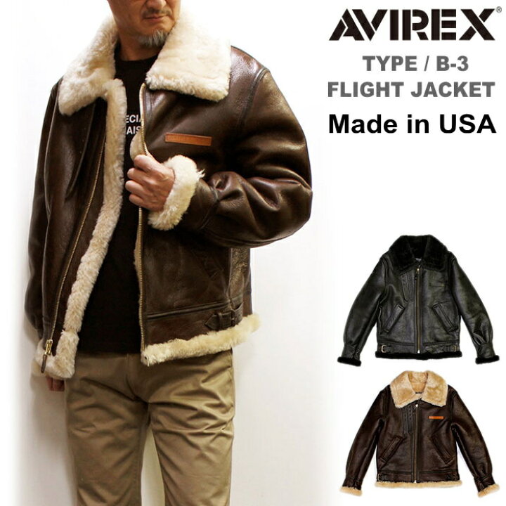 楽天市場】AVIREX/アビレックス B-3ムートンフライトジャケット USA 