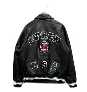 AVIREX(�A���B���b�N�X) LIGHT LEATHER SIGNATURE VARSITY JACKET/���C�g���U�[ �V�O�l�`���[ �o�[�V�e�B�[ �W���P�b�g No.783-4950016